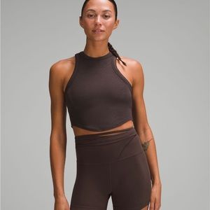 BNWT Lululemon Hold Tight Cropped Tank Green 6